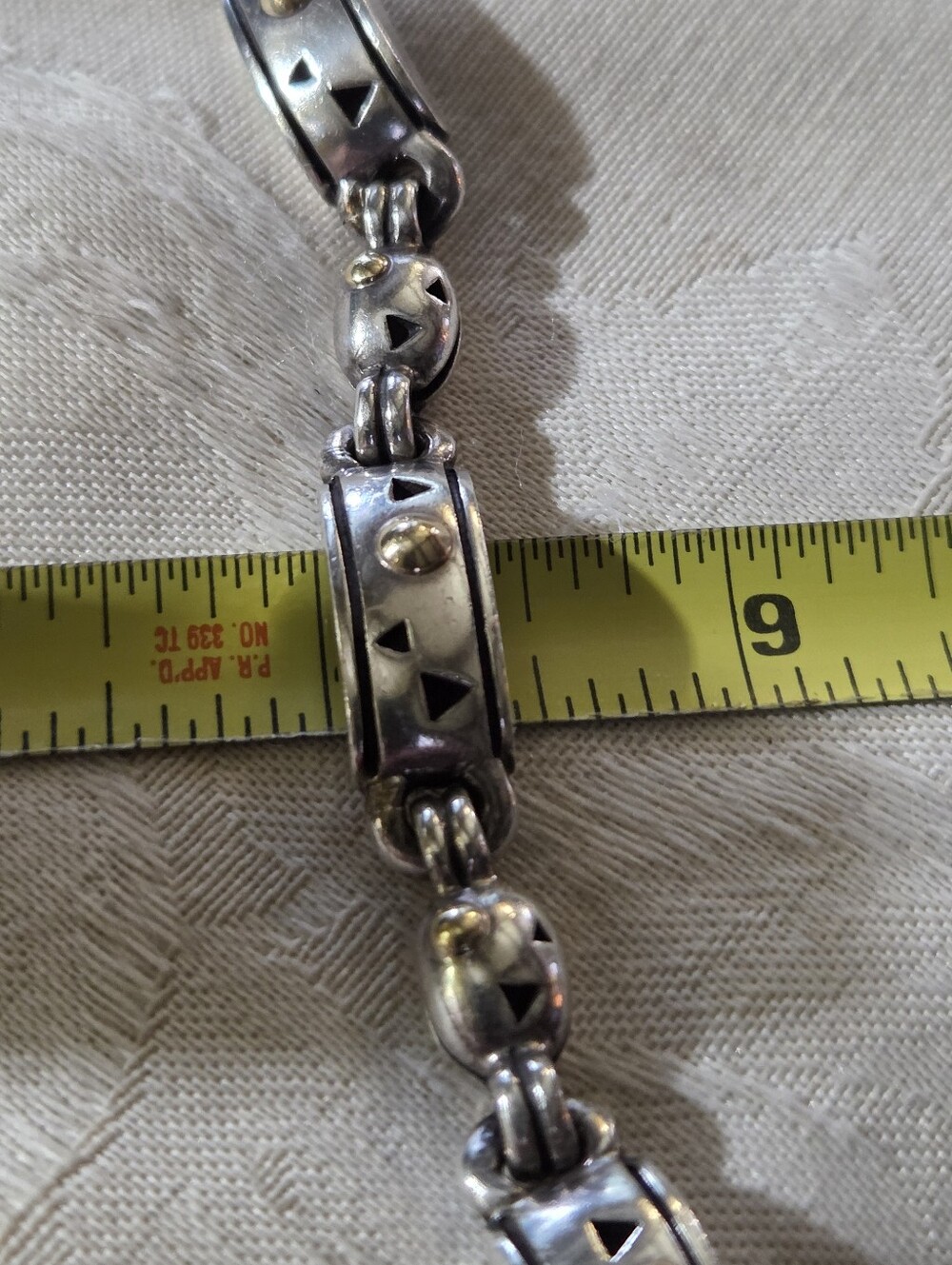 John Atencio Solar Toggle Link Bracelet, SS & 18k - Picture 14 of 14
